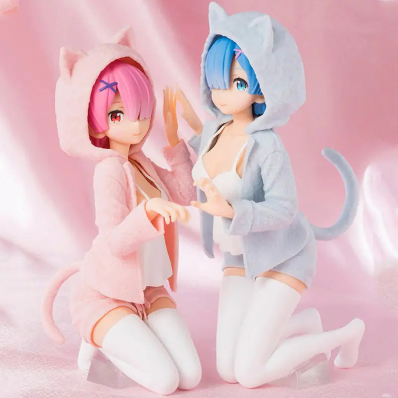 Re:Zero Starting Life Ram & Rem Cat Ear Figures
