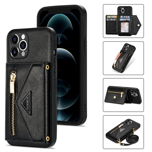 Crossbody Phone Case with Leather Strap & Card Slot