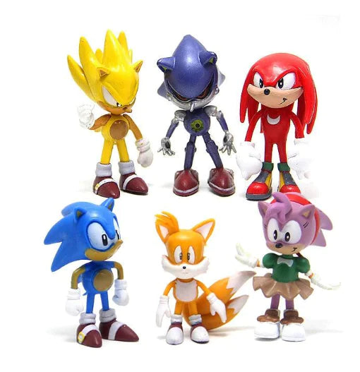 Sonic Figure Set - 6 Units (One Set)