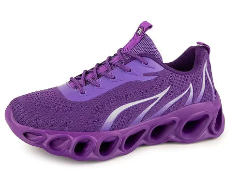 Fashionable Men's Running Shoes with Breathable Knit Upper
