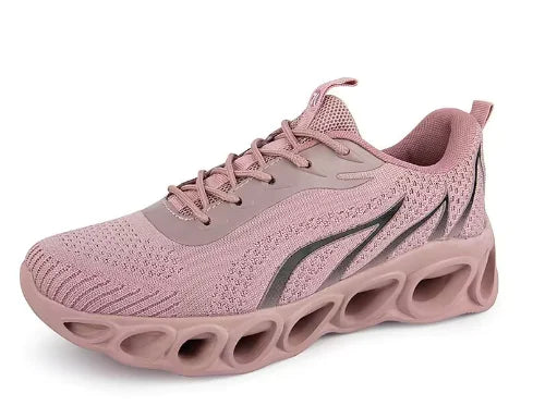 Fashionable Men's Running Shoes with Breathable Knit Upper
