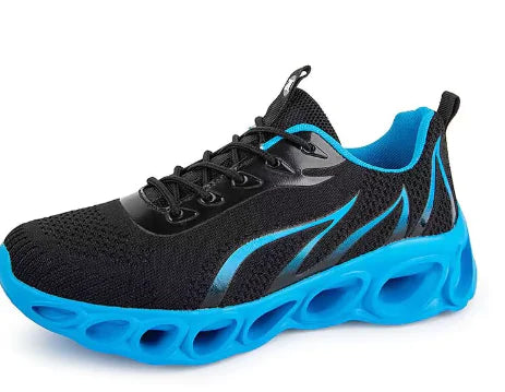 Fashionable Men's Running Shoes with Breathable Knit Upper