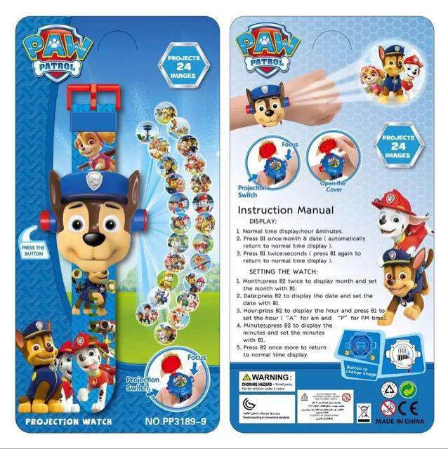 3D Projector Cartoon Watch for Kids with 24 Images